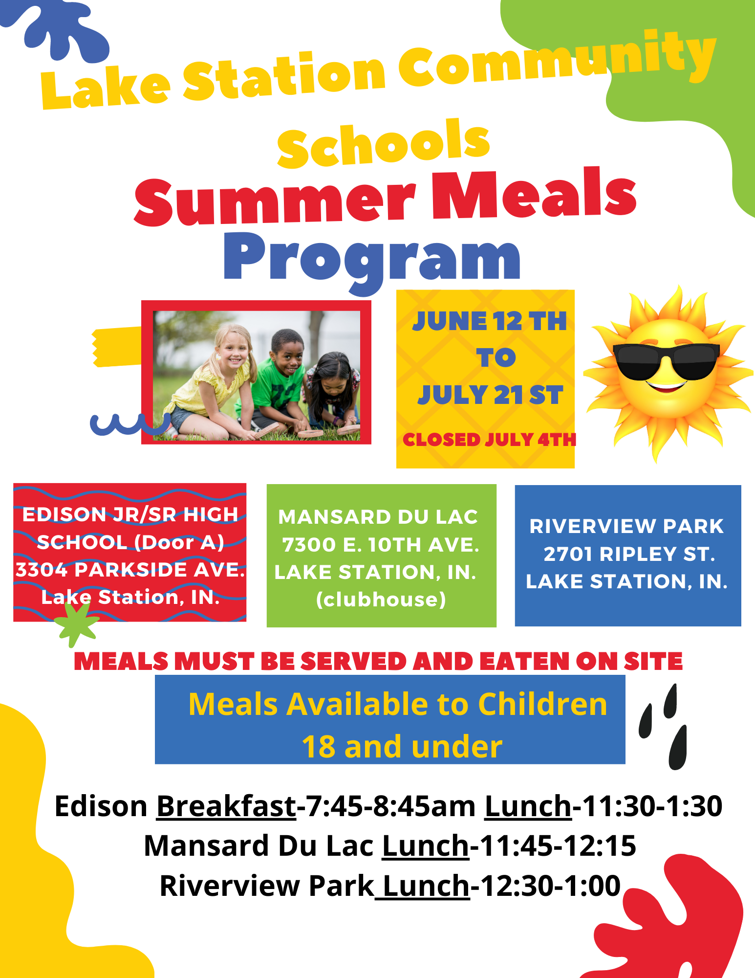  Summer Meal Sites